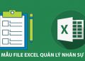 Biểu mẫu nhân sự Excel, File Nhân Sự Excel, Chia Sẻ file quản lý nhân sự bằng Excel